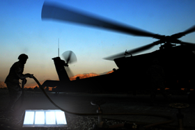 Panels can illuminate airfield systems